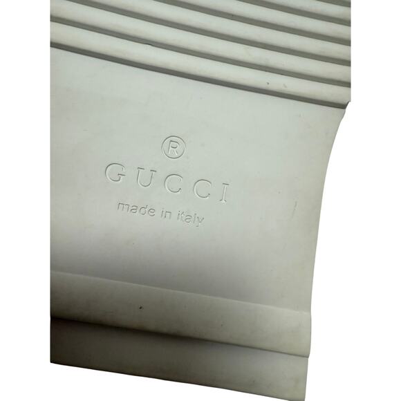 Gucci Embroidered Logo Platform Slide Sandals Sz. 39 (US 9) - Picture 8 of 11